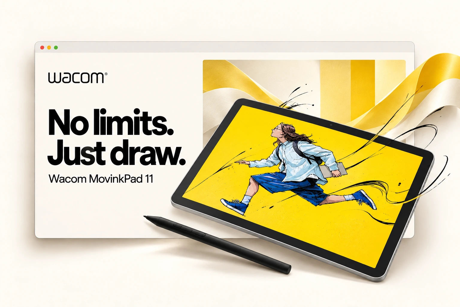 Wacom concept website: No limits. Just draw.